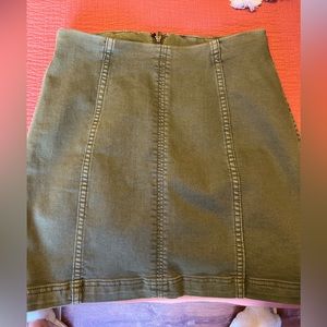 Free People Olive Green Skirt